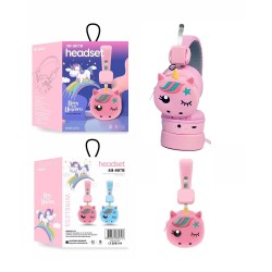 Unicorn Rainbow Wireless Headphones AH-807B with LED Pink Unicorn Rainbow Wireless Headphones AH-807B with LED Pink